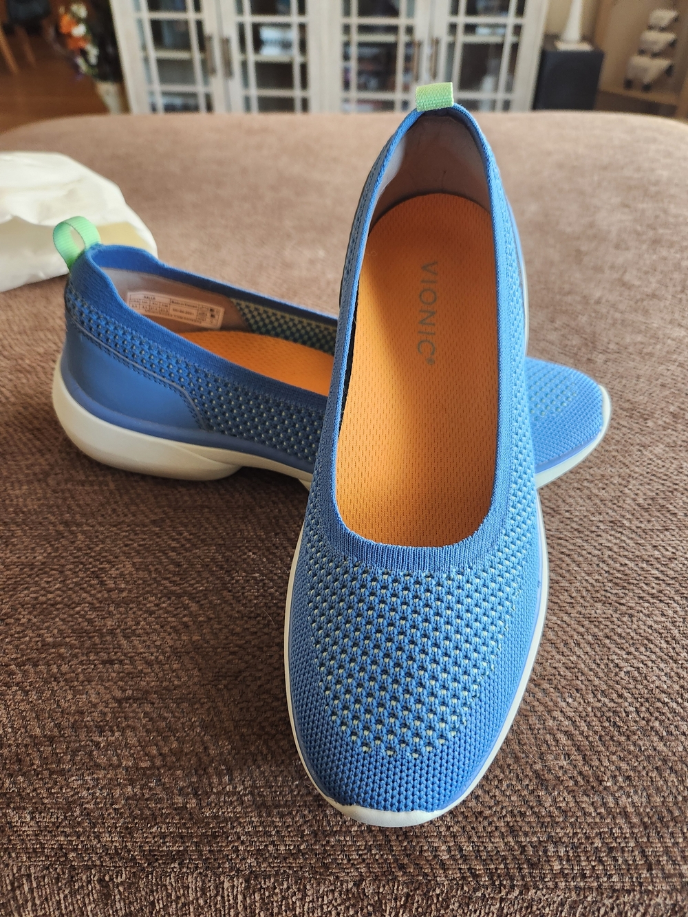 Vionic Women's Blue Slip-On Knit Walking Shoe
